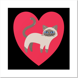 Love Siamese Cats Posters and Art